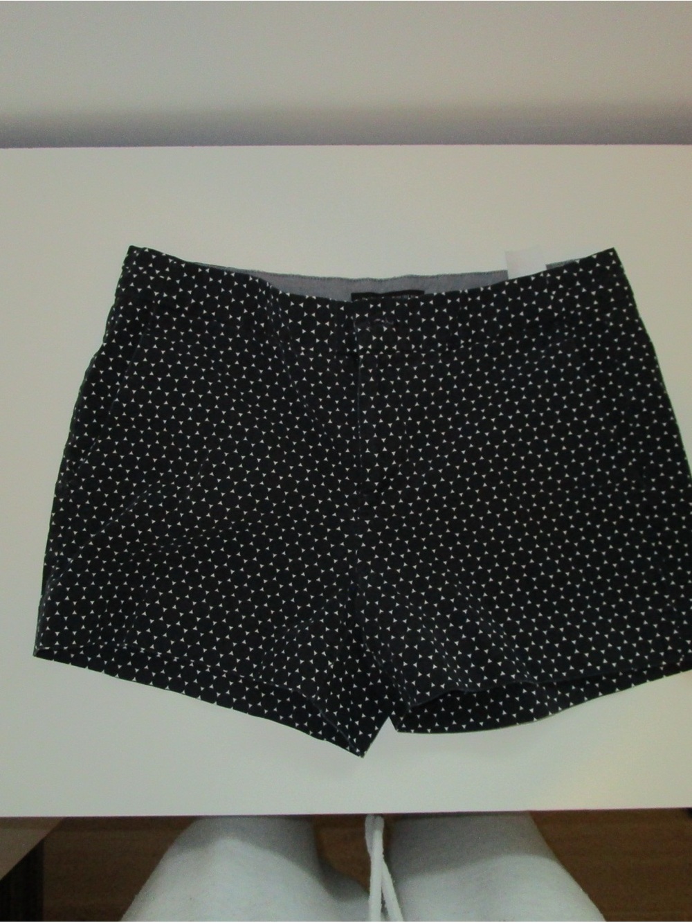 Banana Republic Black Shorts with White Dot Print